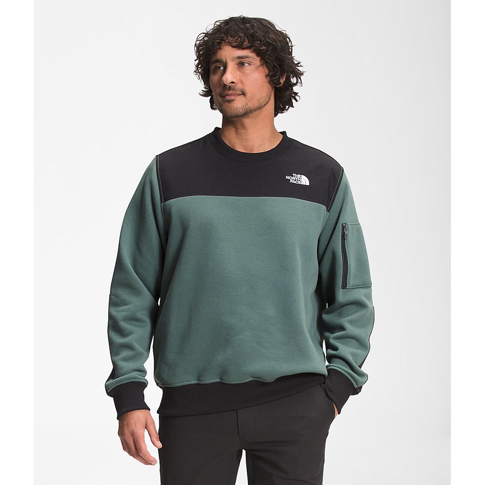 The North Face Sweatshirts Mens Australia - The North Face Highrail Crewneck Green (HJD-048629)